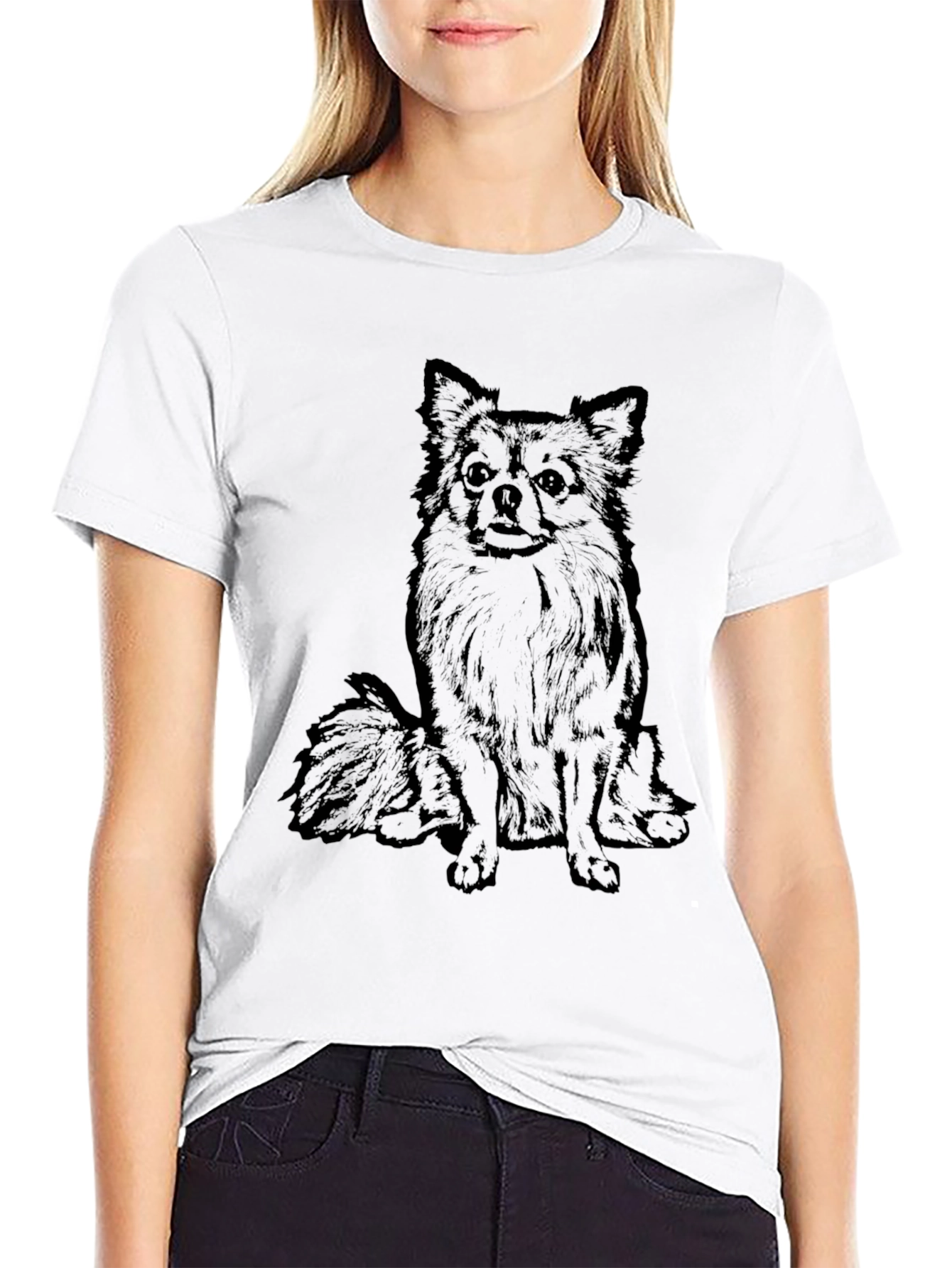 Black Dog Graphic Tee - Soft Cotton Blend