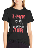 Love Is In The Air Gas Mask Graphic Tee