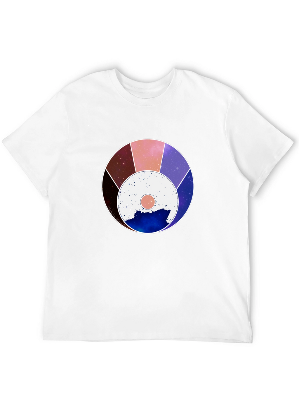 Cosmic Wheel Graphic Black Tee - Unisex