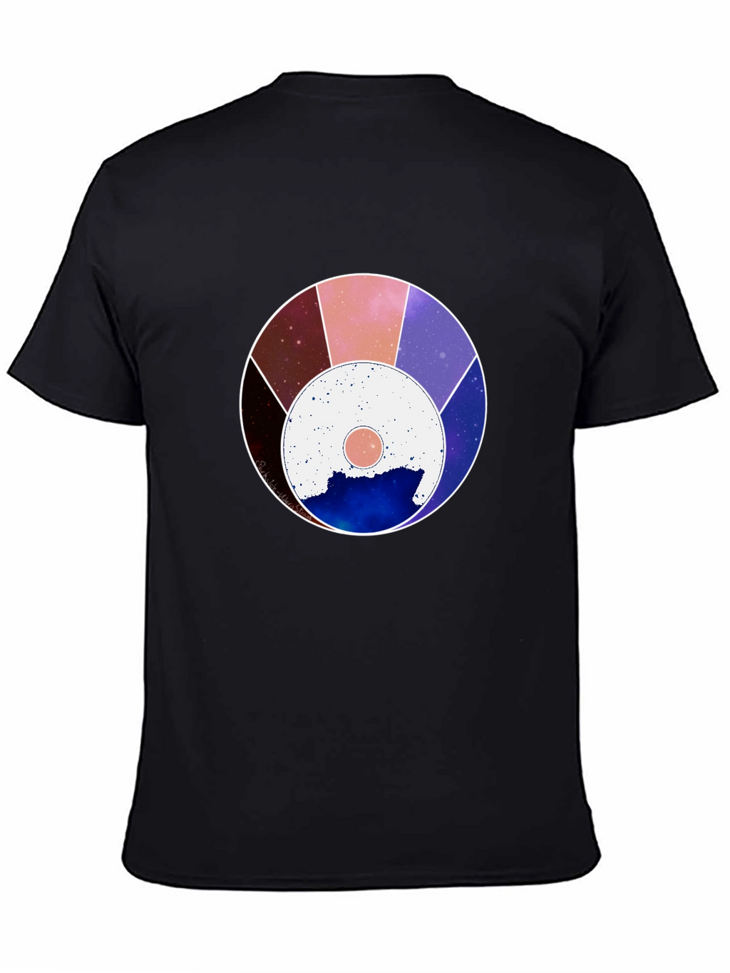 Cosmic Wheel Graphic Black Tee - Unisex