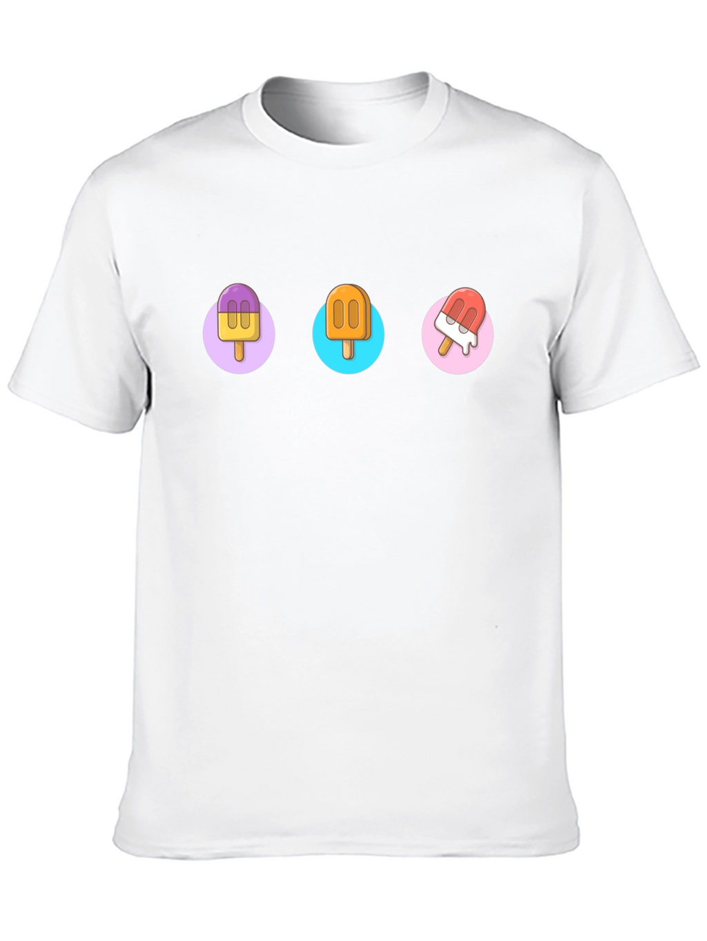Fun Popsicle Graphic Tee - Black Cotton T-Shirt