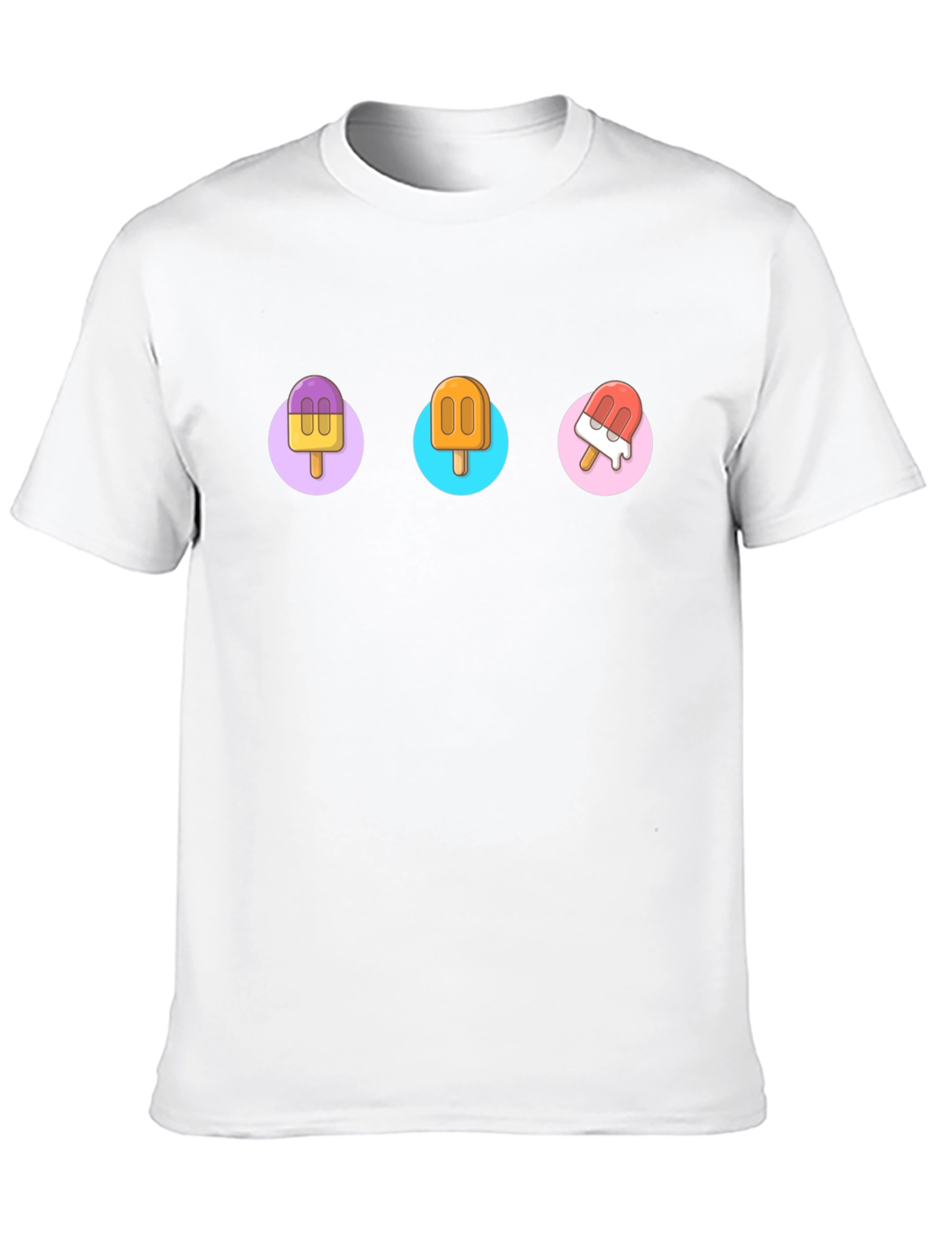 Fun Popsicle Graphic Tee - Black Cotton T-Shirt