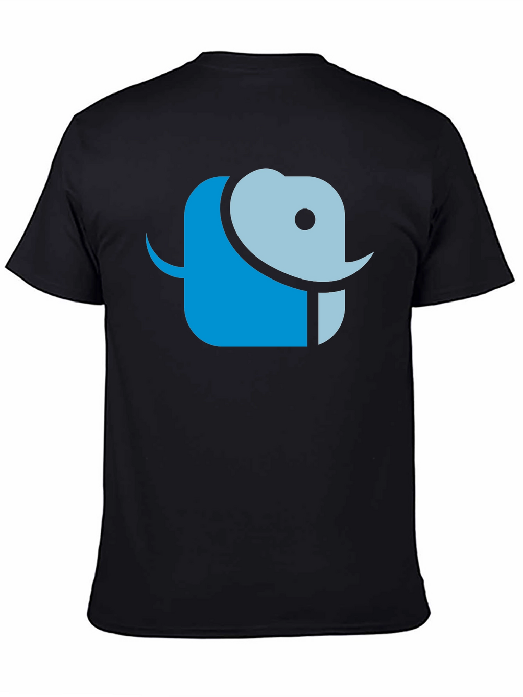 Abstract Elephant Graphic Tee - Black Cotton T-Shirt