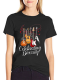 Celebrating Diversity Guitar Graphic T-Shirt