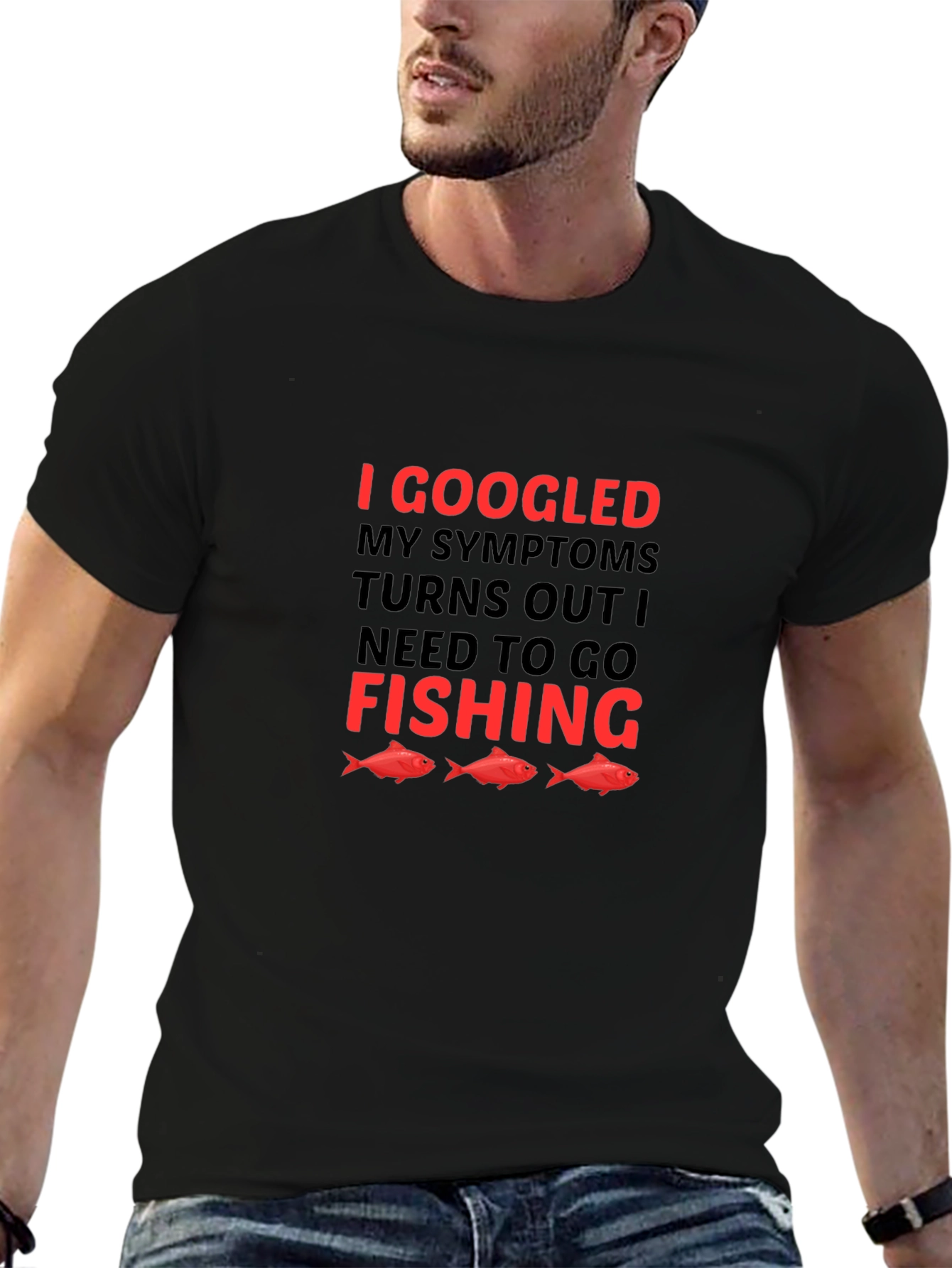 Funny Fishing T-Shirt: I Googled My Symptoms
