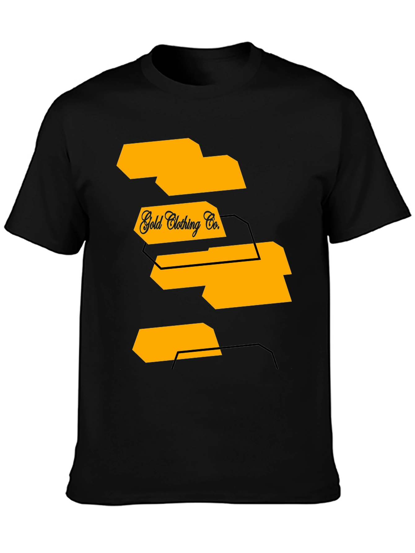 Mens Black Graphic T-Shirt - Gold Clothing Co.