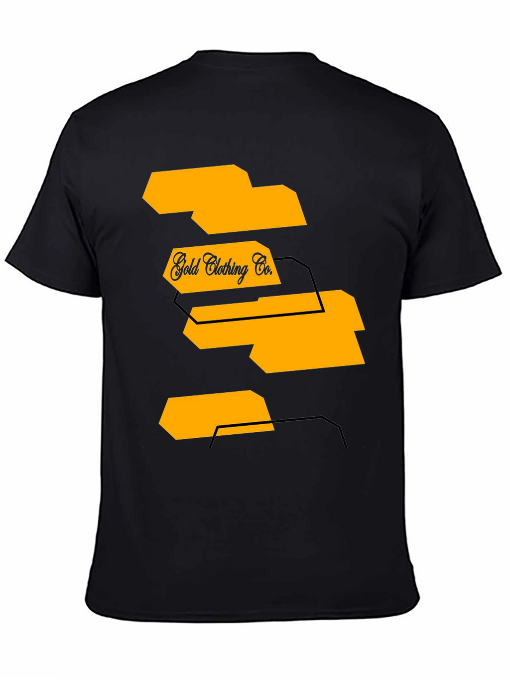 Mens Black Graphic T-Shirt - Gold Clothing Co.