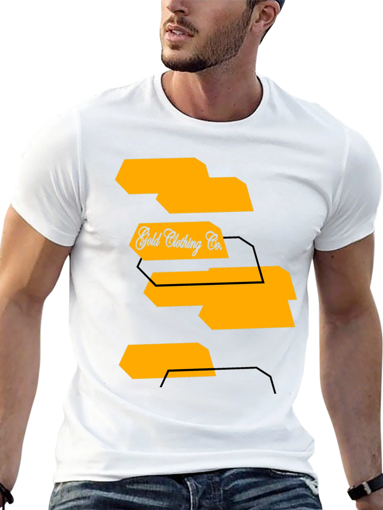 Mens Black Graphic T-Shirt - Gold Clothing Co.
