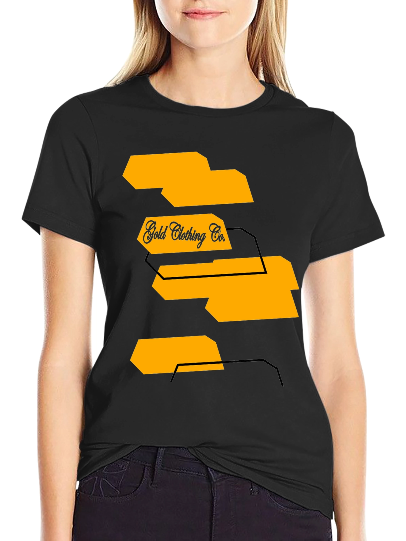 Mens Black Graphic T-Shirt - Gold Clothing Co.