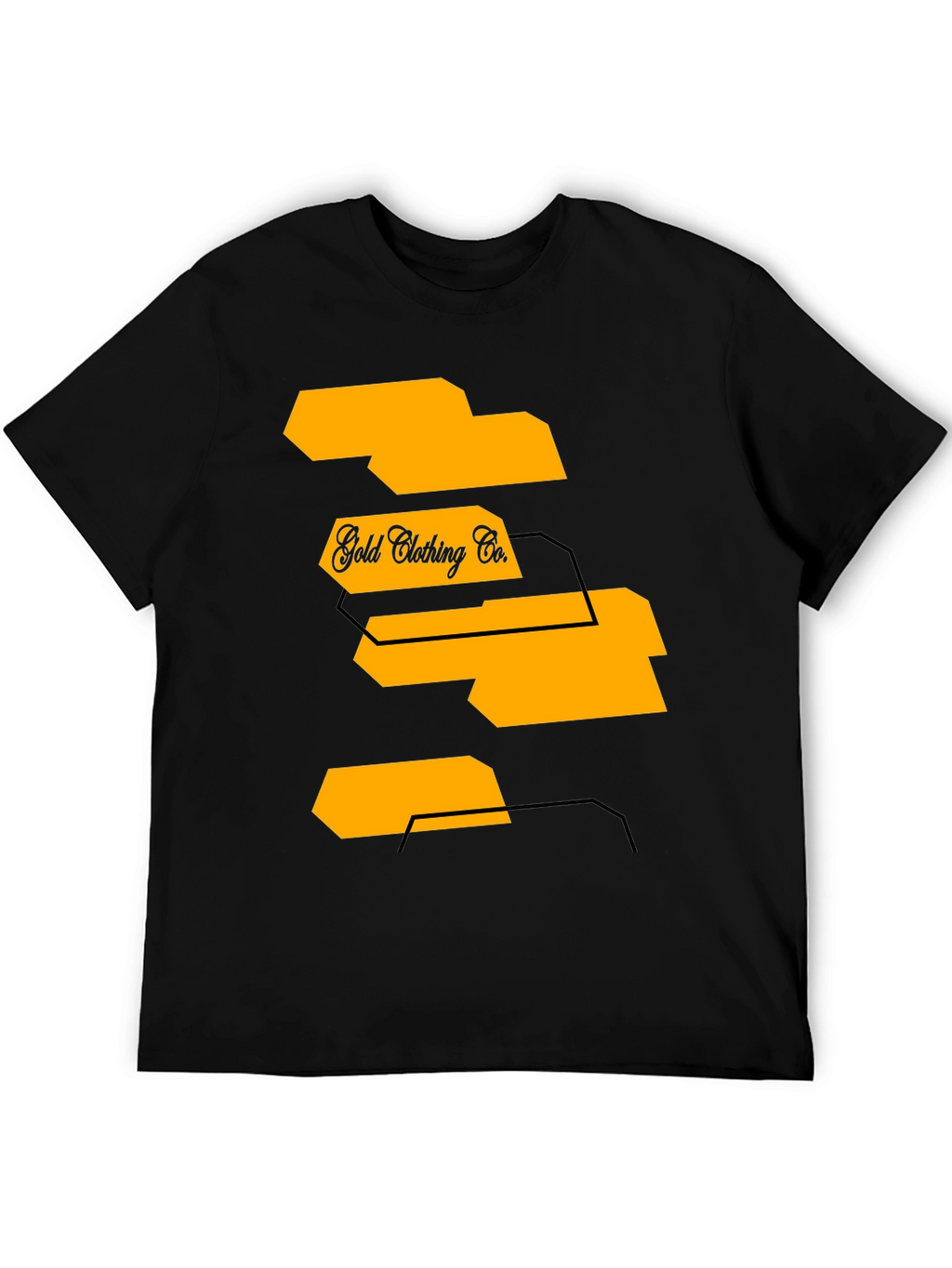 Mens Black Graphic T-Shirt - Gold Clothing Co.