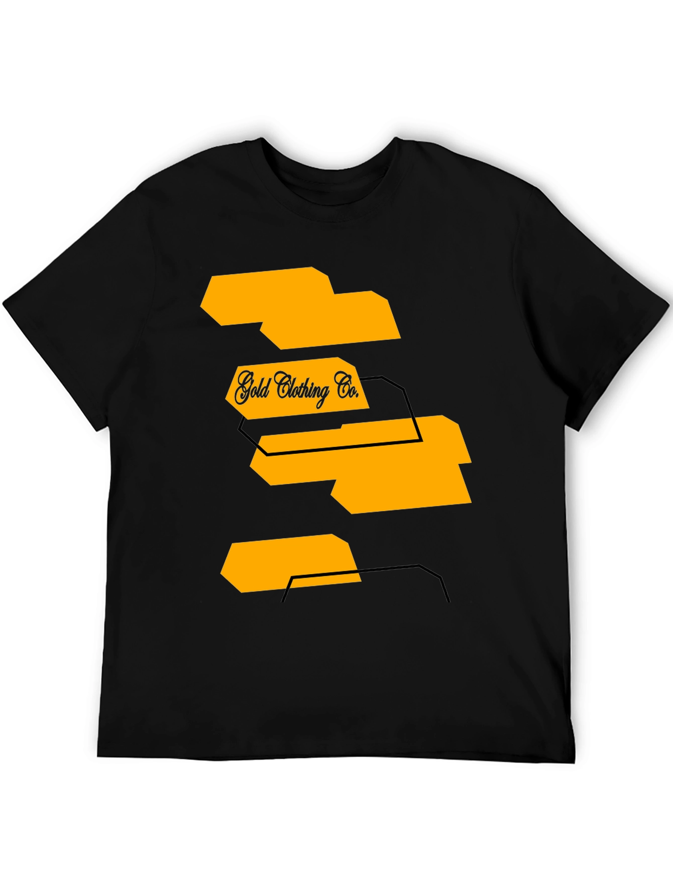 Mens Black Graphic T-Shirt - Gold Clothing Co.