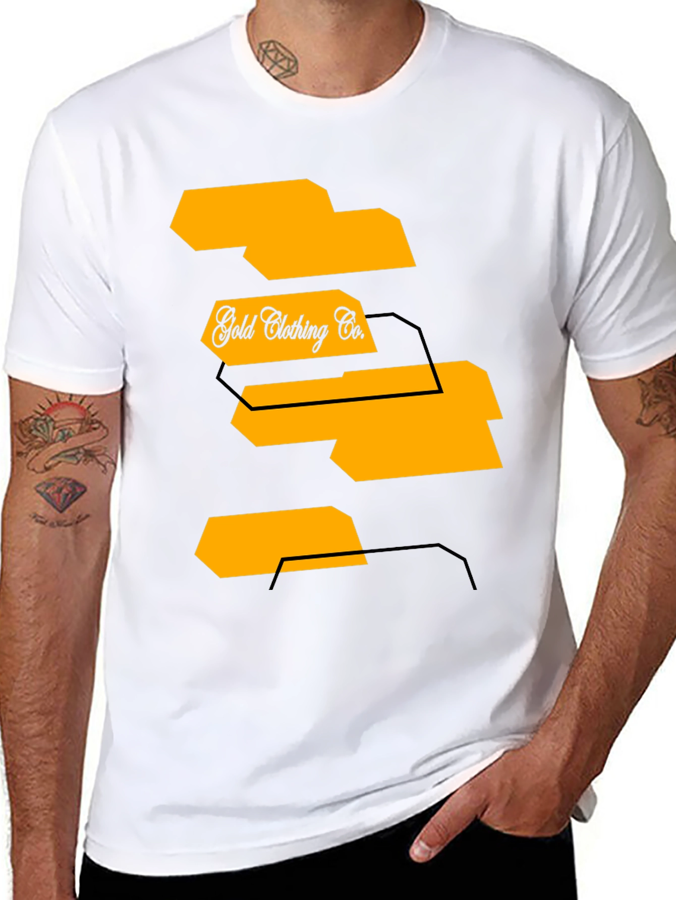Mens Black Graphic T-Shirt - Gold Clothing Co.