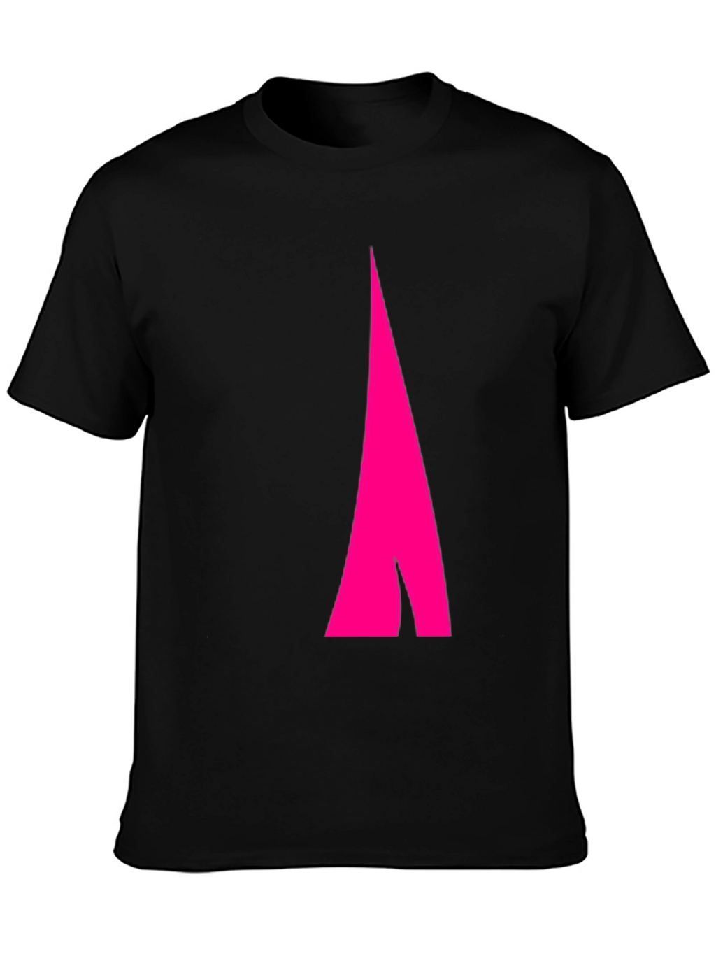 Mens Black Tee with Abstract Pink Arrow Design