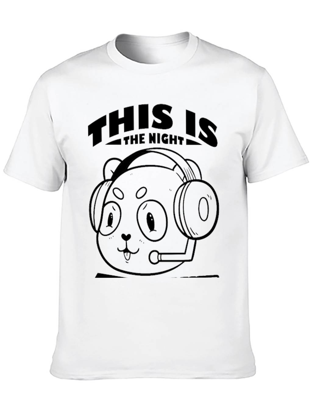 Gamer Panda This is the Night Black T-Shirt