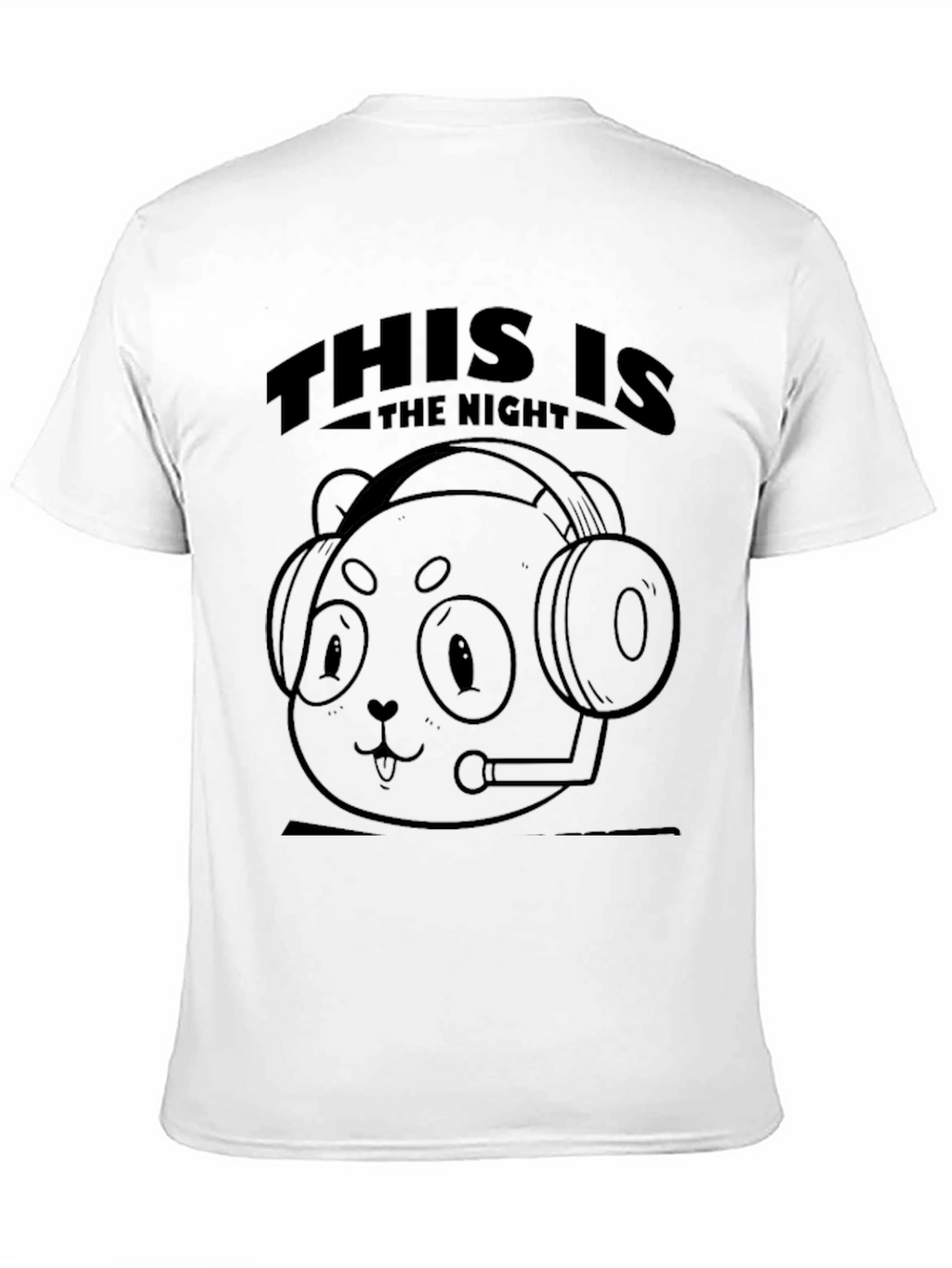 Gamer Panda This is the Night Black T-Shirt