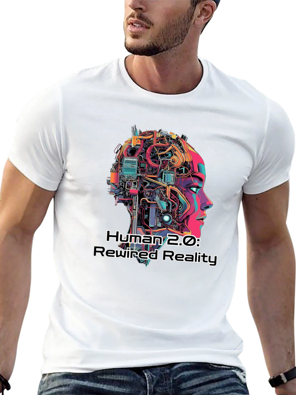 Human 2.0 Rewired Reality Graphic Tee
