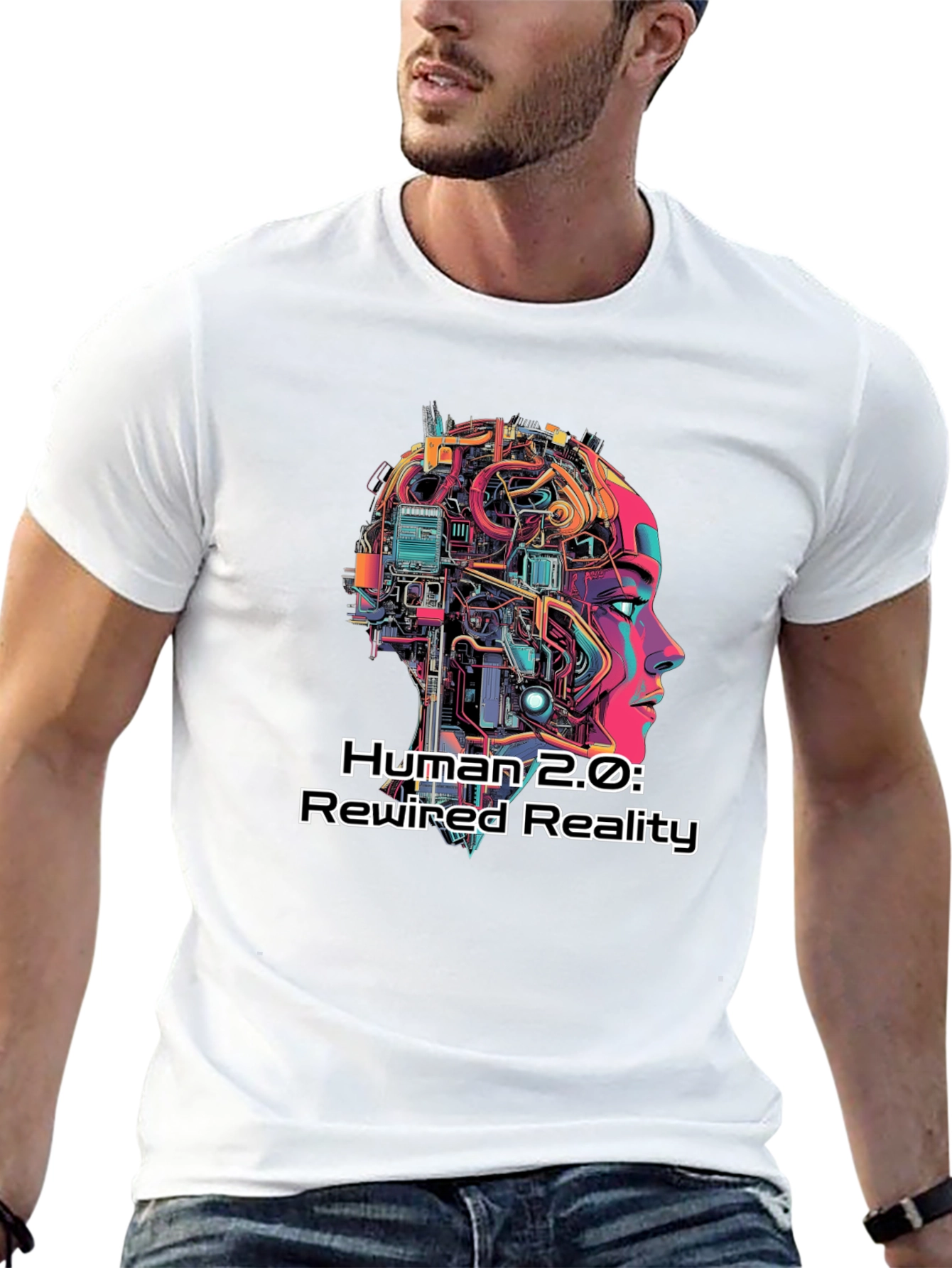 Human 2.0 Rewired Reality Graphic Tee