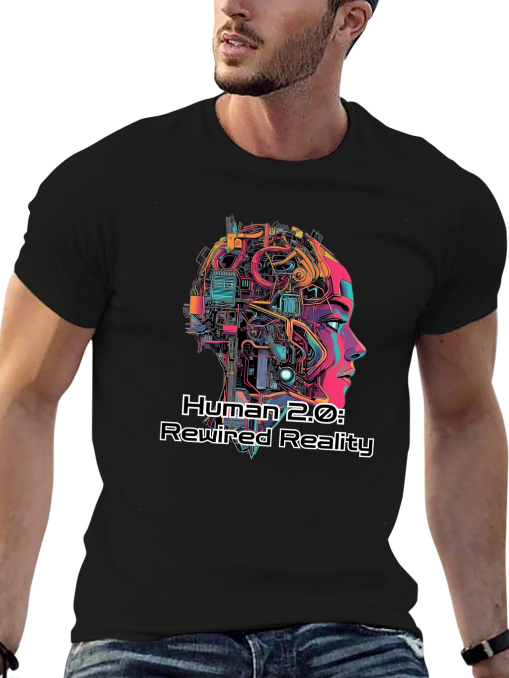 Human 2.0 Rewired Reality Graphic Tee