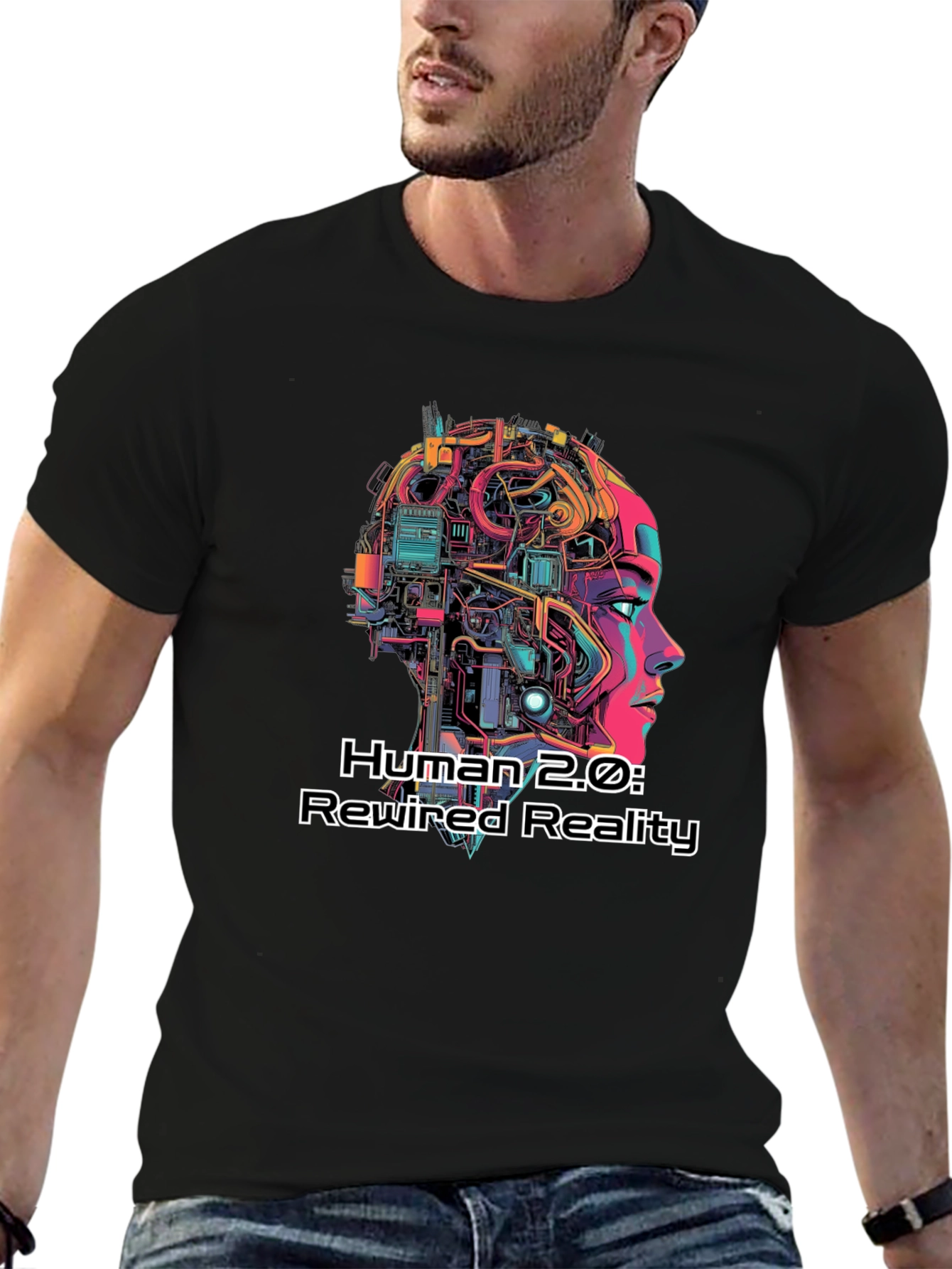 Human 2.0 Rewired Reality Graphic Tee