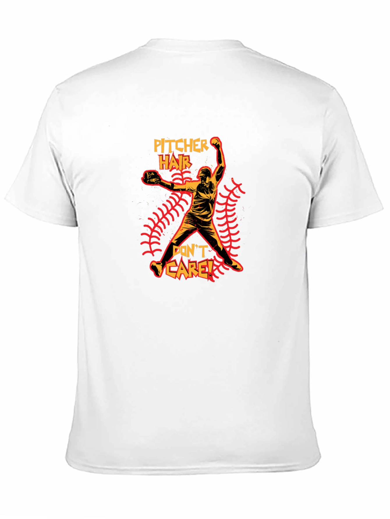 Pitcher Hair Dont Care Graphic T-Shirt