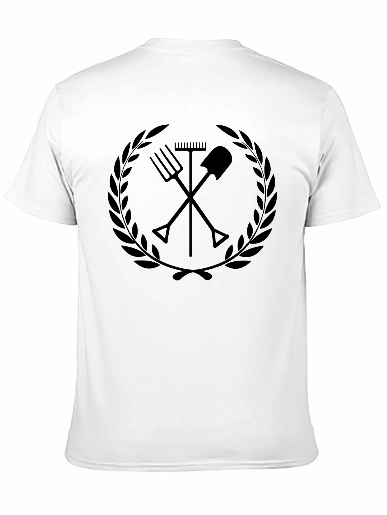 Gardeners Crest Graphic Tee - Black Cotton T-Shirt