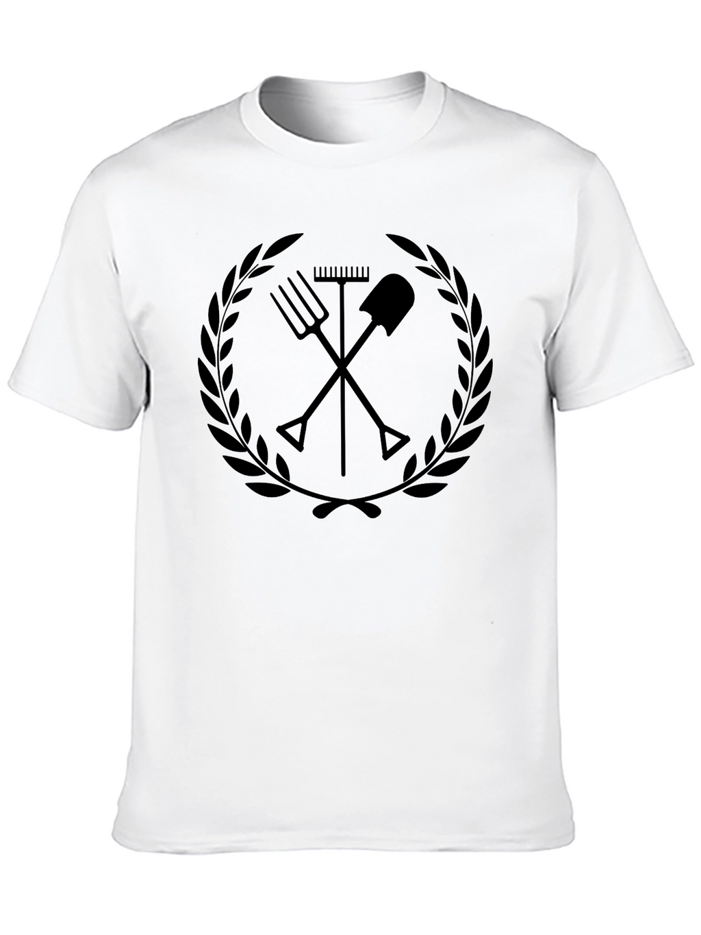 Gardeners Crest Graphic Tee - Black Cotton T-Shirt