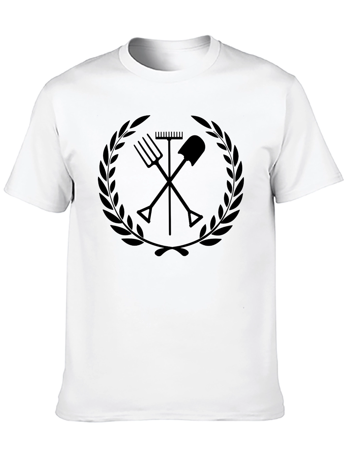 Gardeners Crest Graphic Tee - Black Cotton T-Shirt