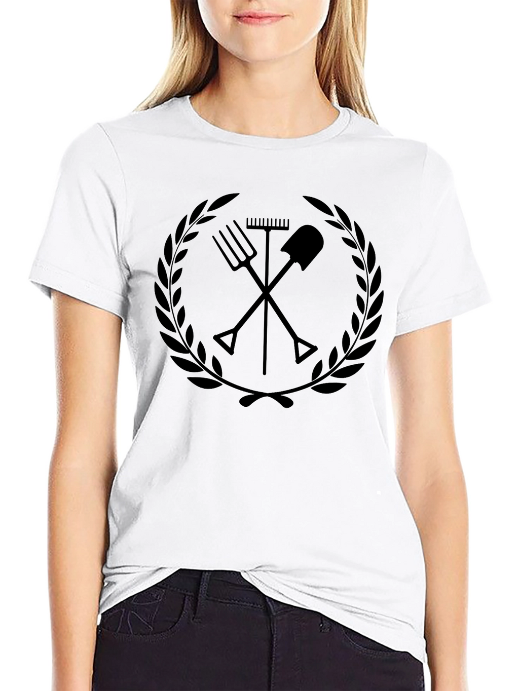 Gardeners Crest Graphic Tee - Black Cotton T-Shirt