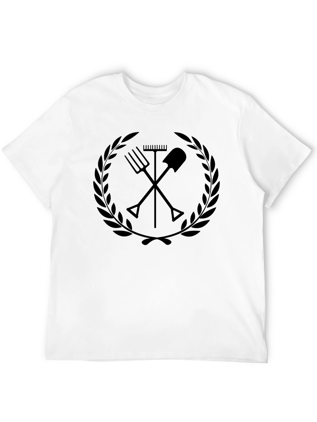 Gardeners Crest Graphic Tee - Black Cotton T-Shirt