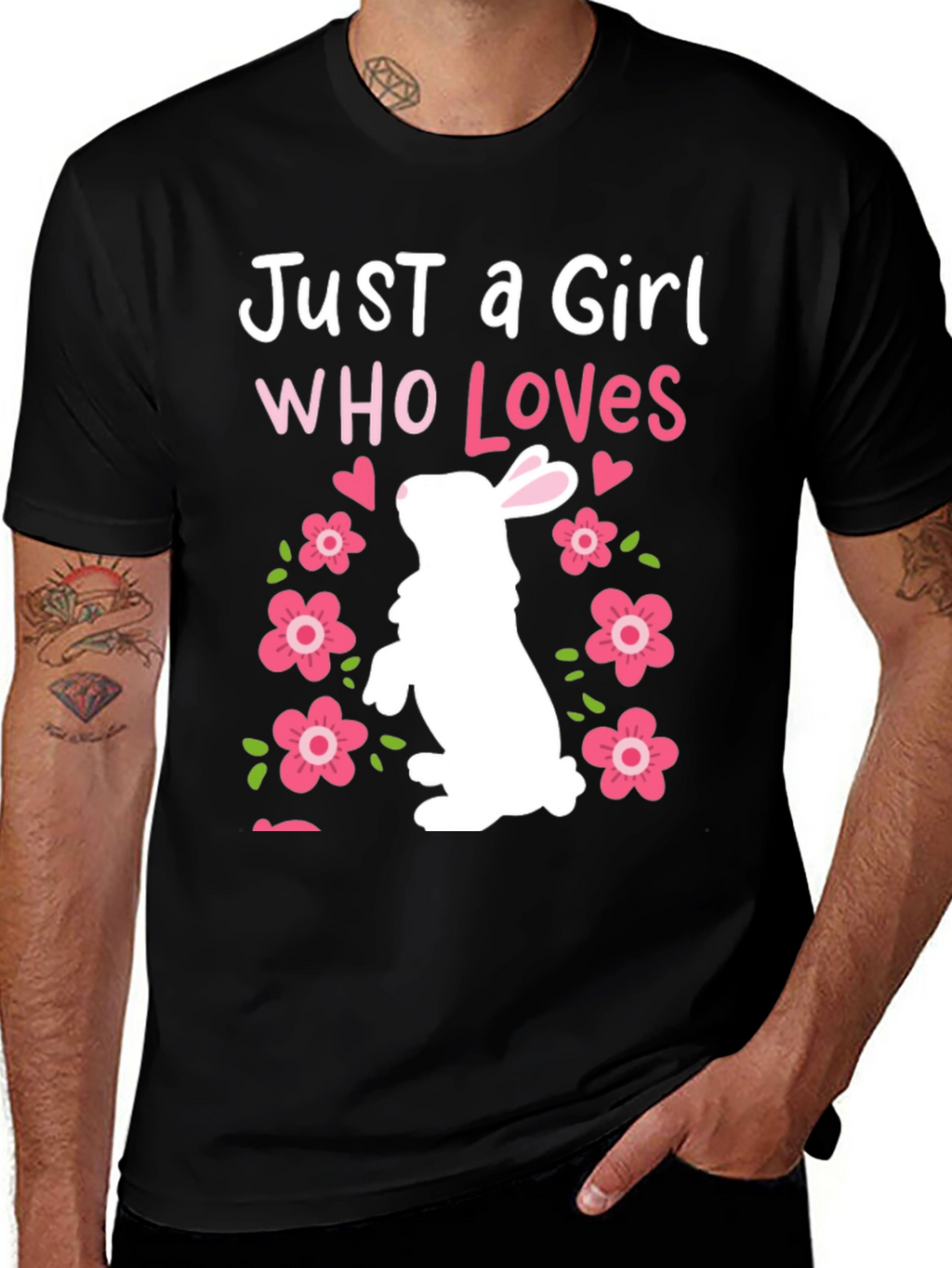Just a Girl Who Loves Bunnies Easter T-Shirt