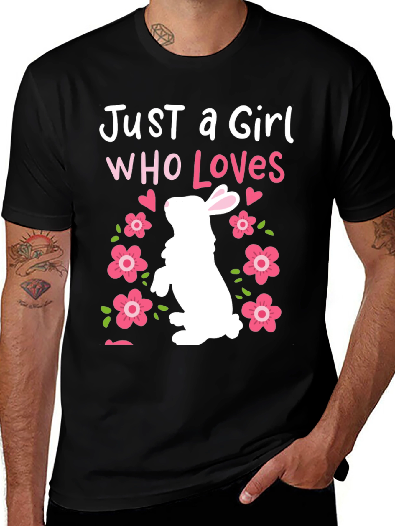 Just a Girl Who Loves Bunnies Easter T-Shirt