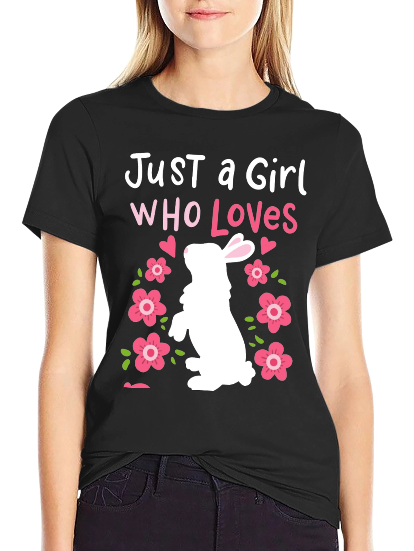 Just a Girl Who Loves Bunnies Easter T-Shirt