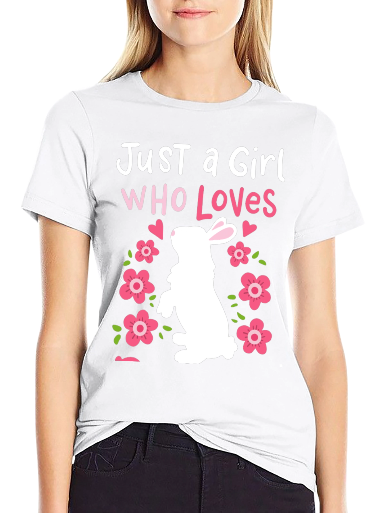 Just a Girl Who Loves Bunnies Easter T-Shirt