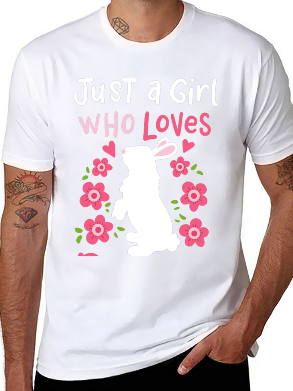 Just a Girl Who Loves Bunnies Easter T-Shirt