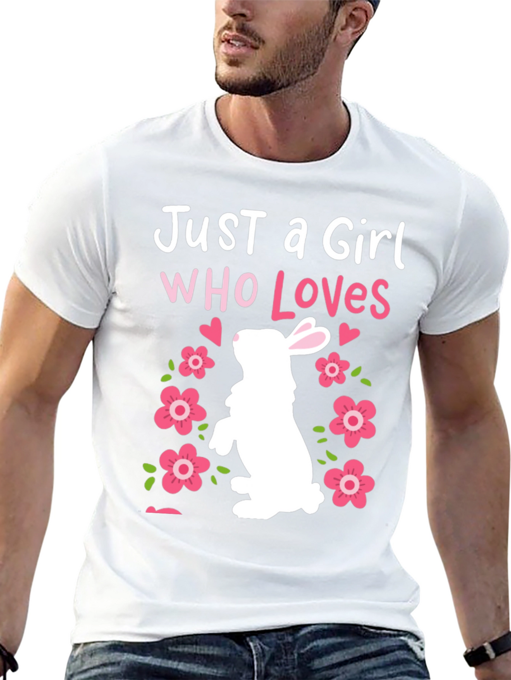 Just a Girl Who Loves Bunnies Easter T-Shirt