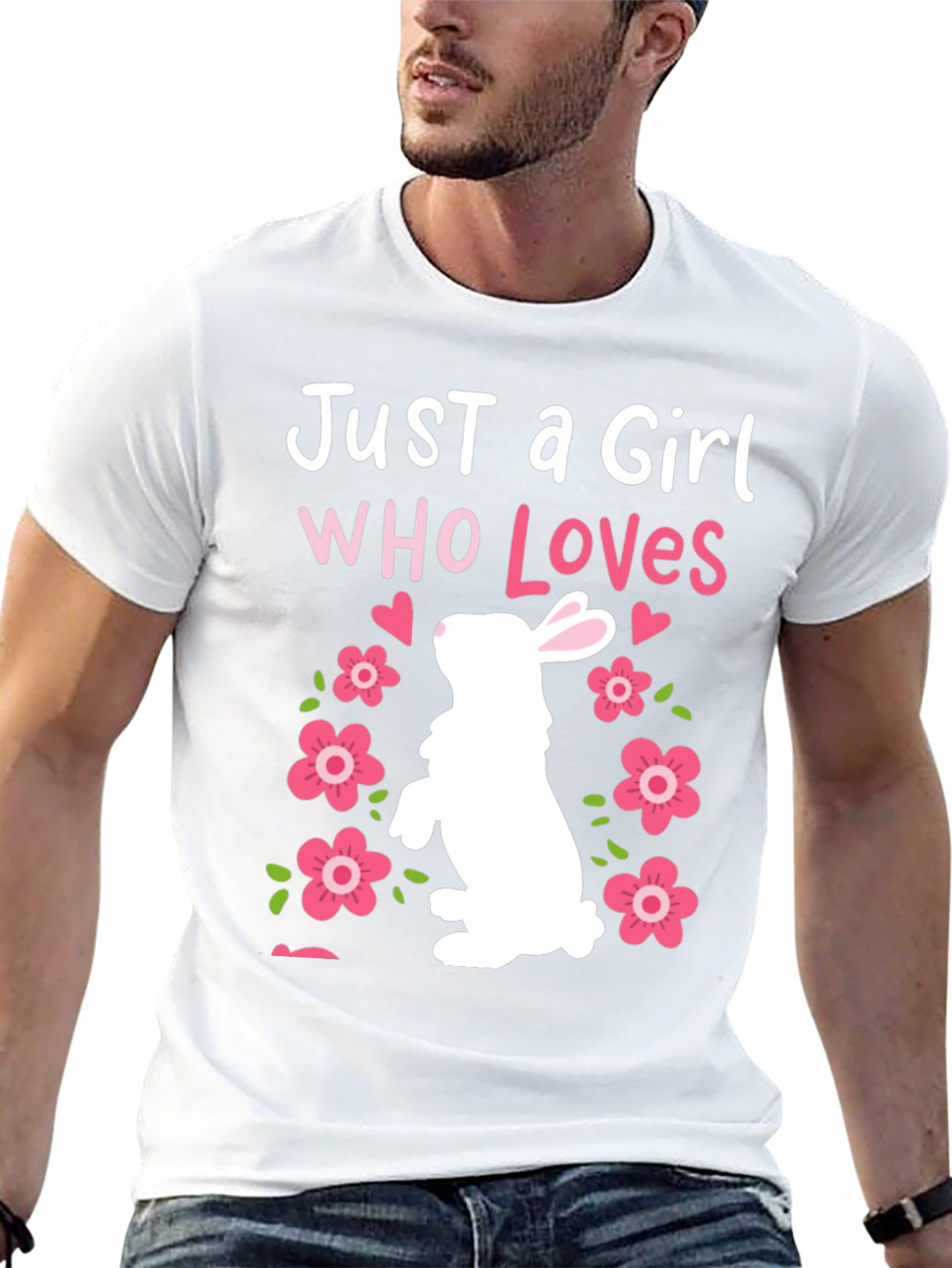 Just a Girl Who Loves Bunnies Easter T-Shirt