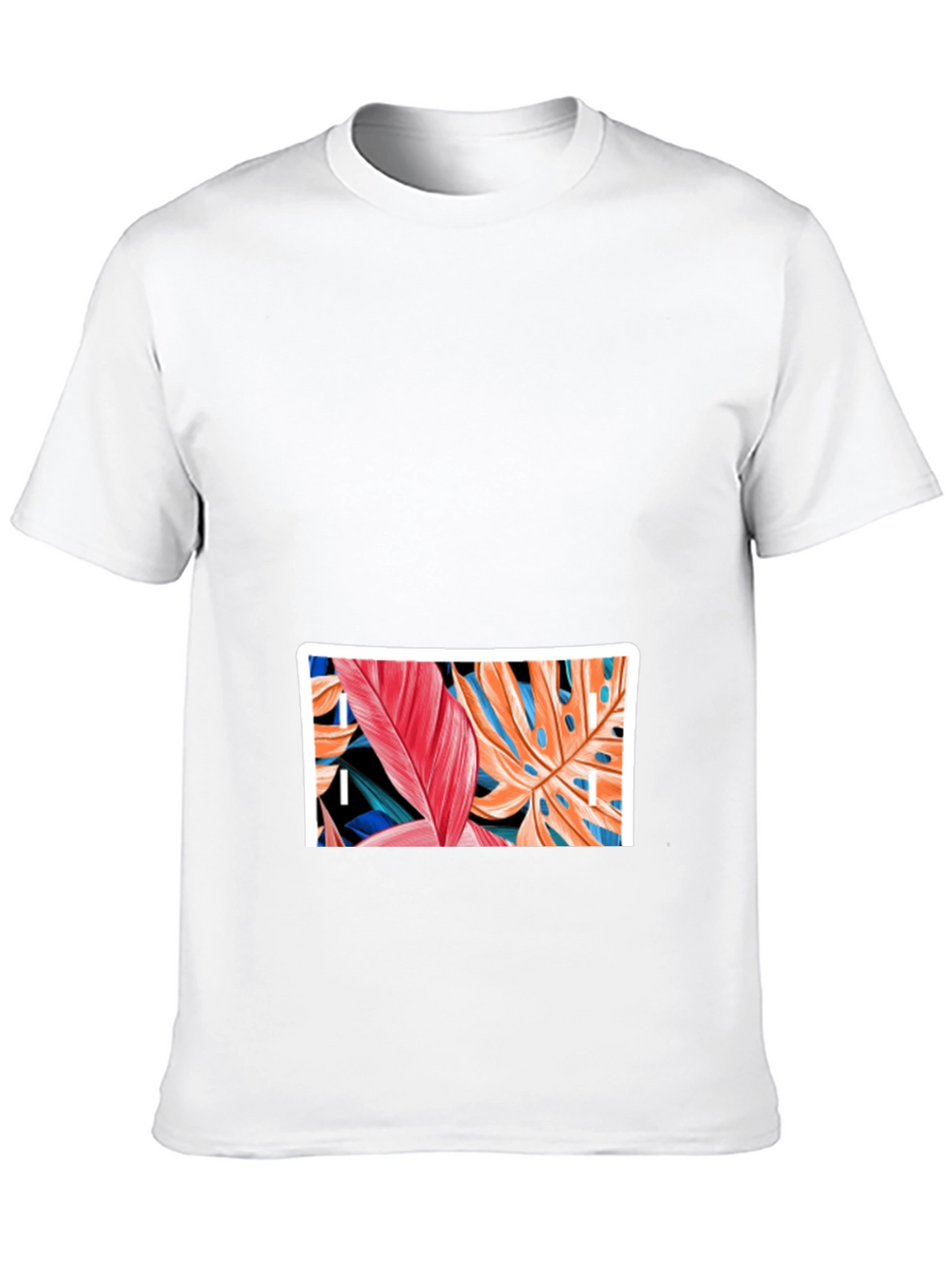 Tropical Leaf Graphic Black T-Shirt