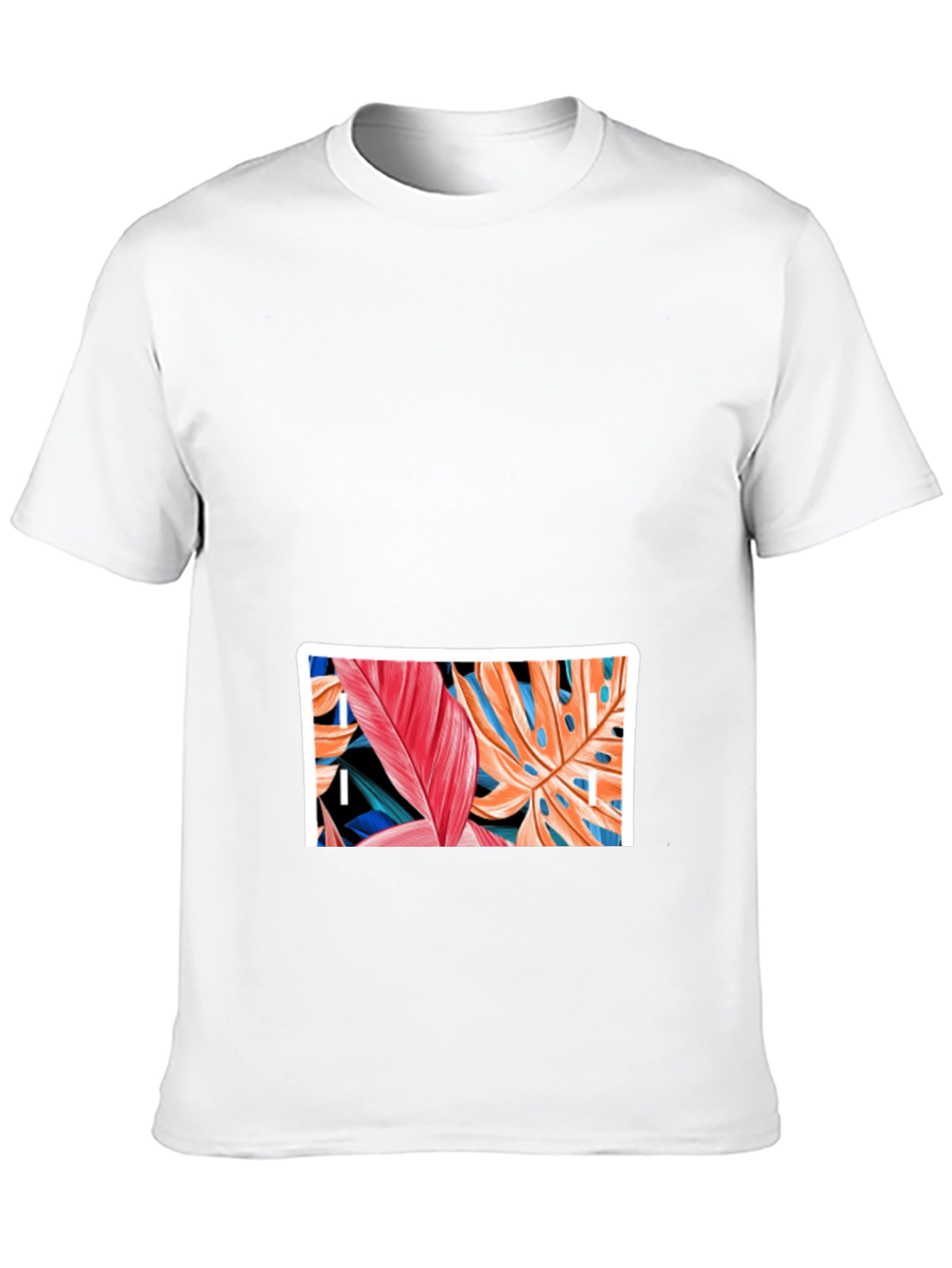 Tropical Leaf Graphic Black T-Shirt