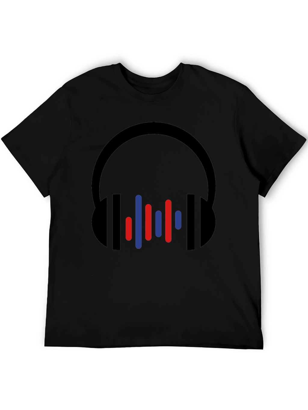 Modern Headphones Graphic Tee - Black