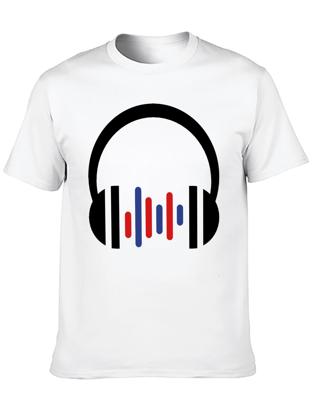 Modern Headphones Graphic Tee - Black