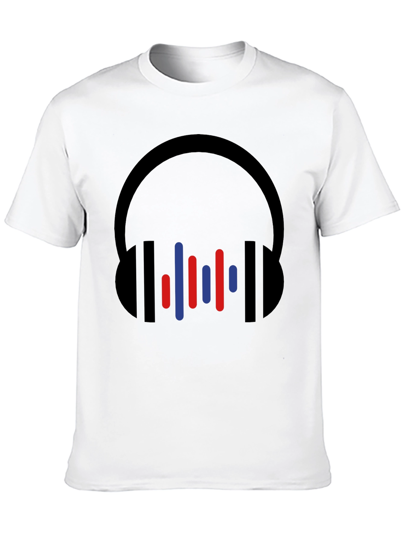 Modern Headphones Graphic Tee - Black