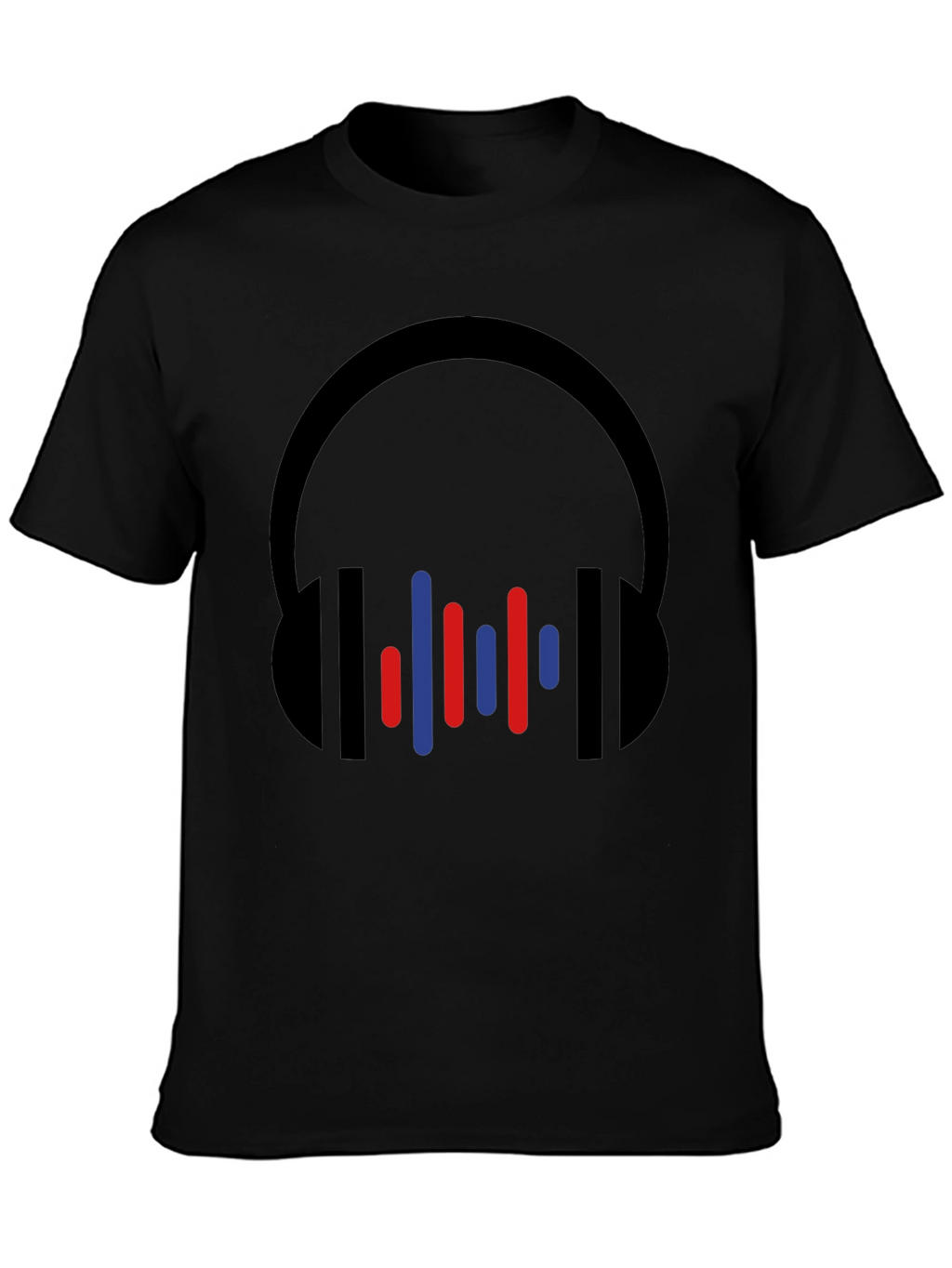 Modern Headphones Graphic Tee - Black