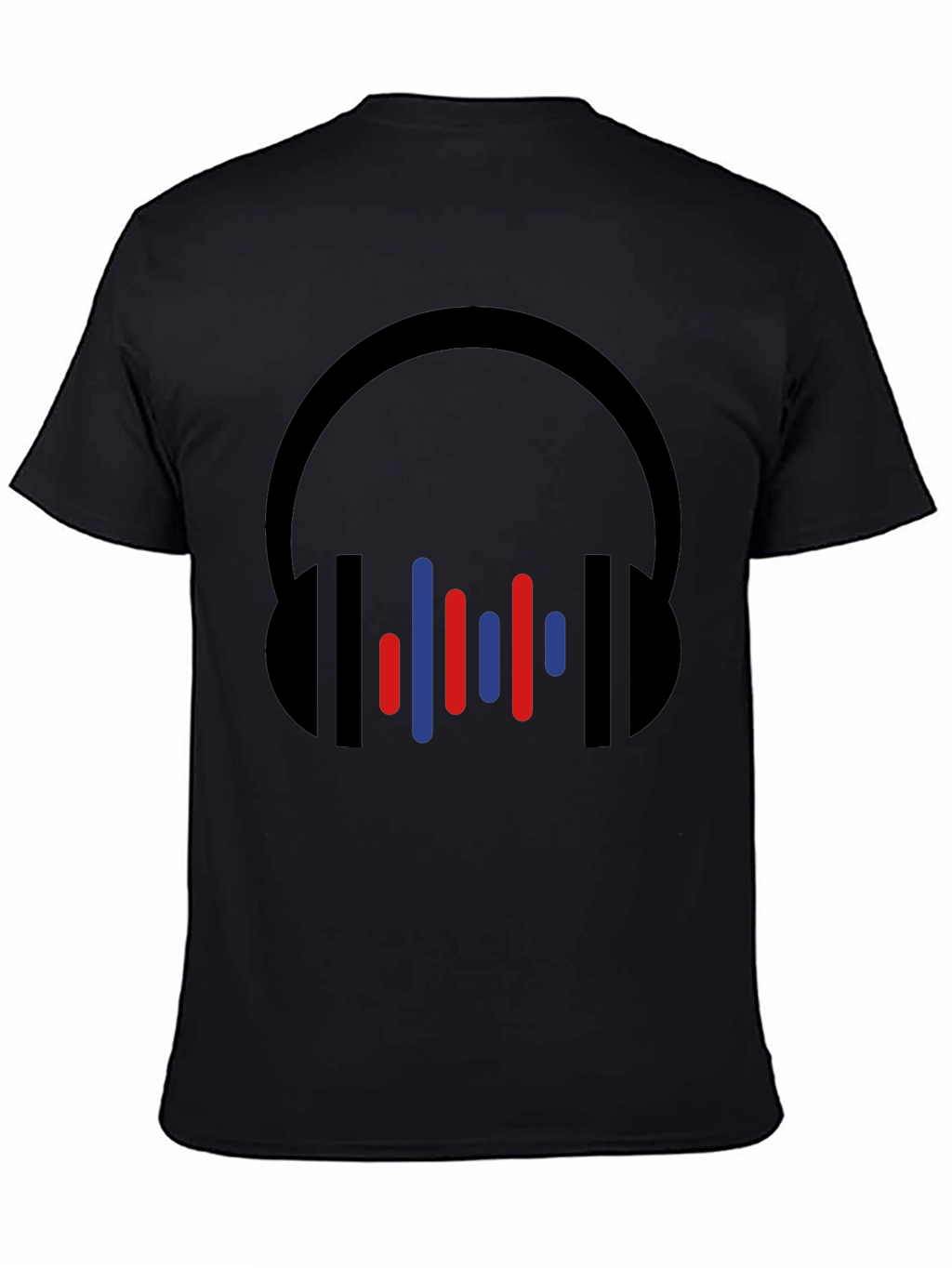Modern Headphones Graphic Tee - Black