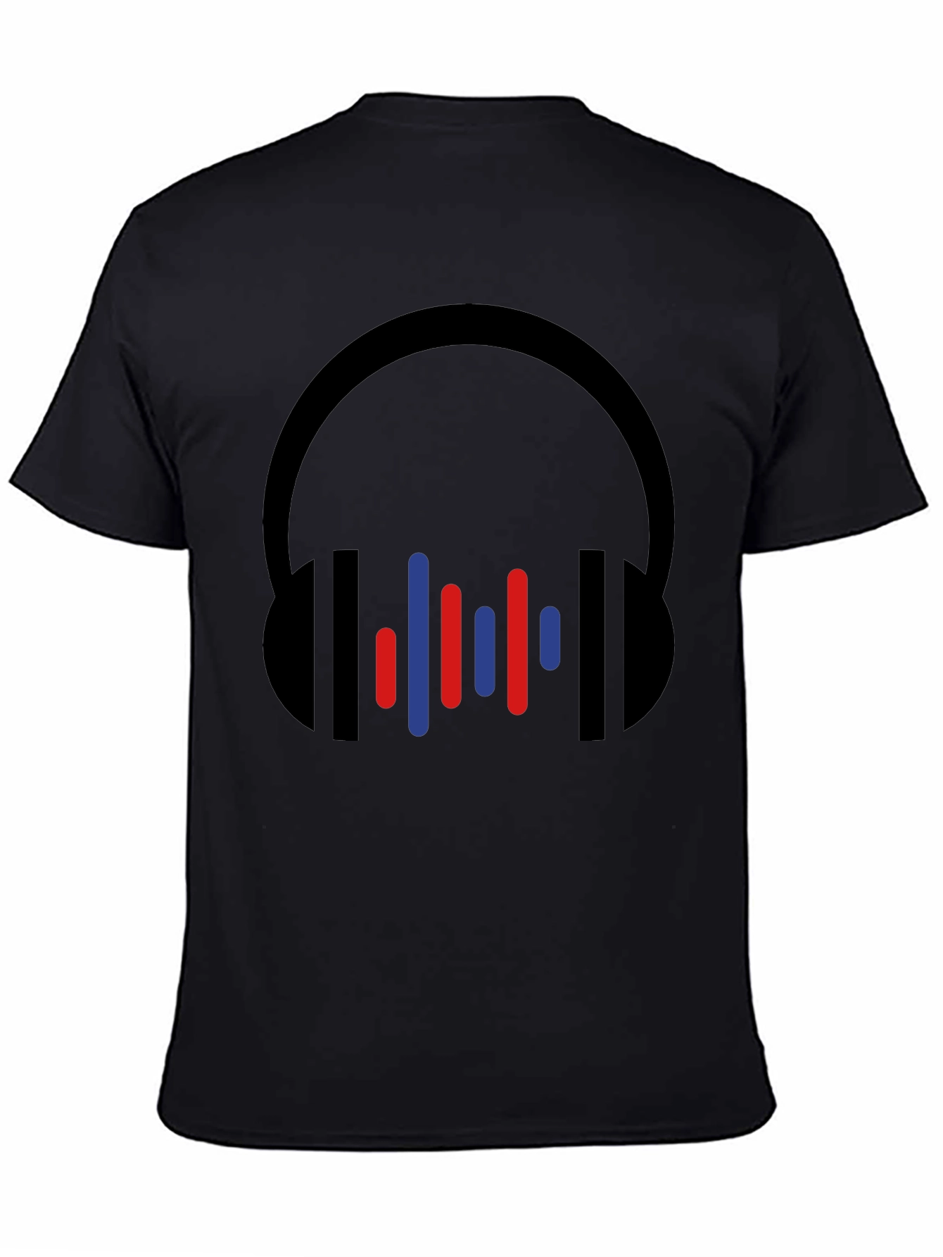 Modern Headphones Graphic Tee - Black