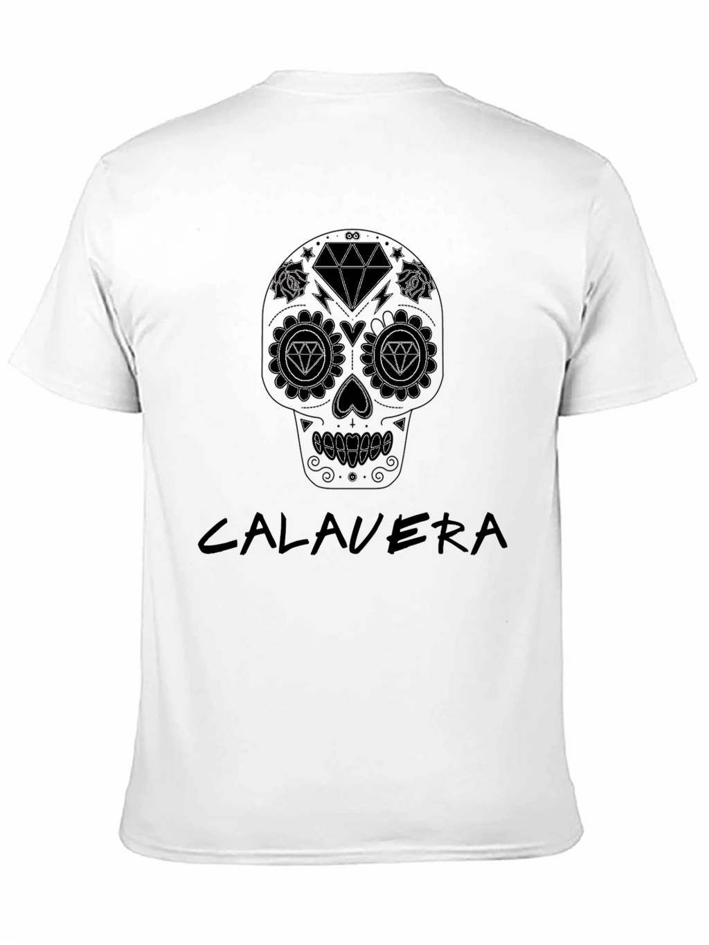 Calavera Skull Graphic Black T-Shirt