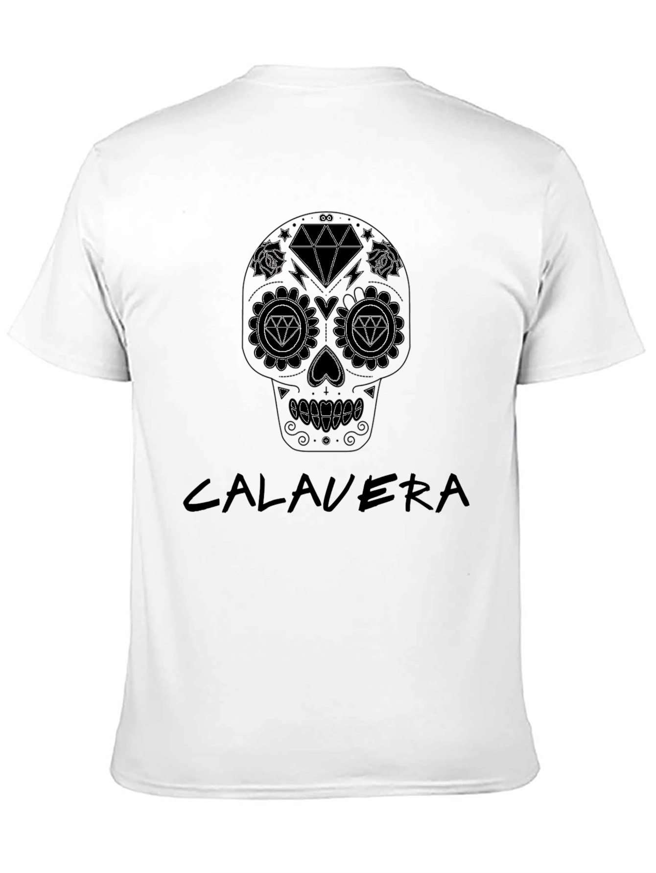 Calavera Skull Graphic Black T-Shirt