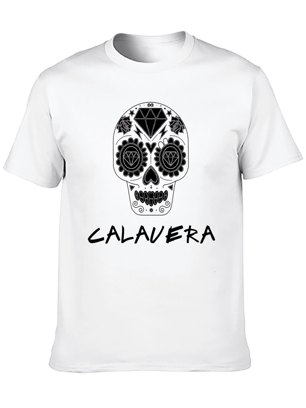 Calavera Skull Graphic Black T-Shirt