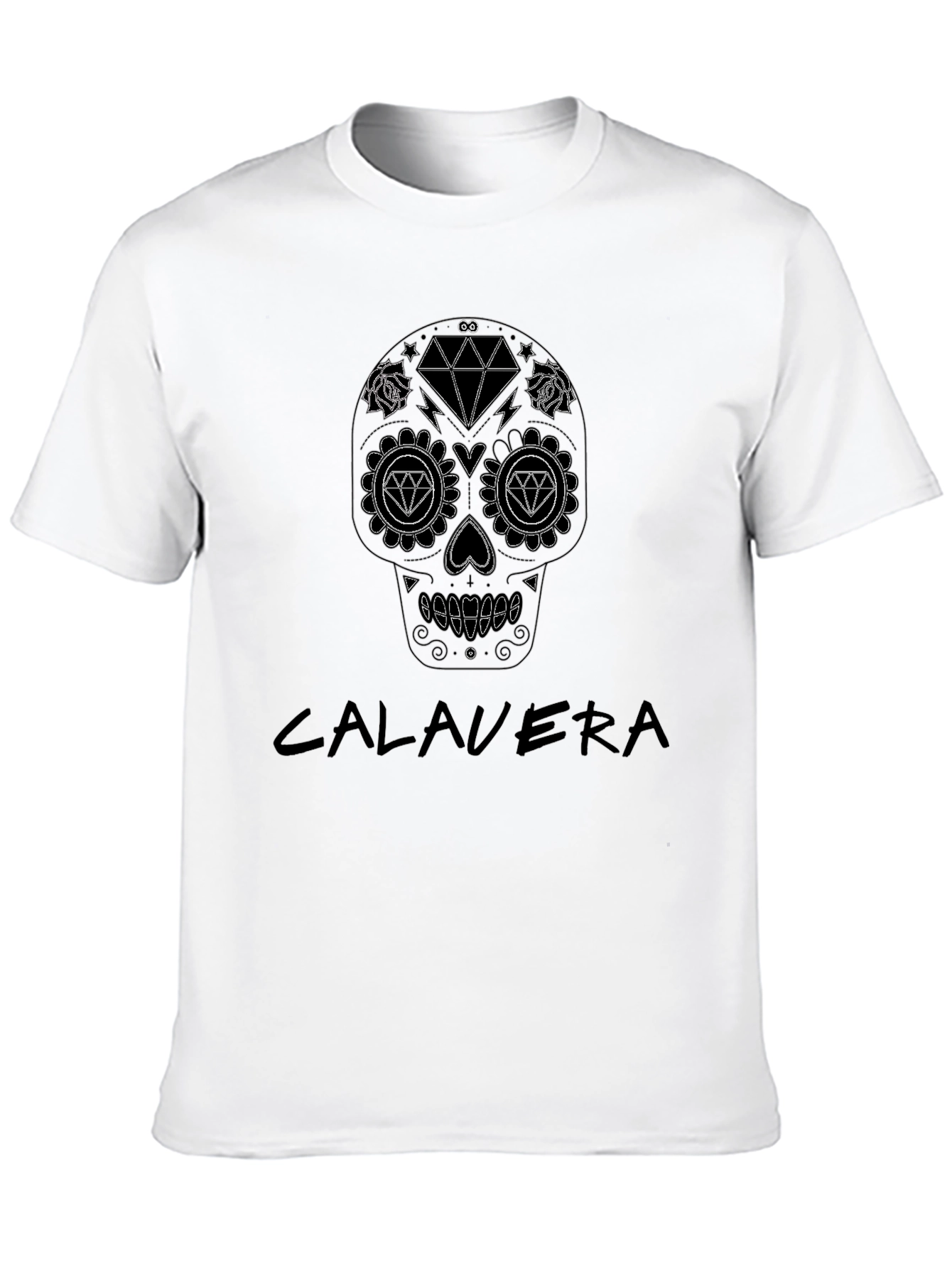 Calavera Skull Graphic Black T-Shirt