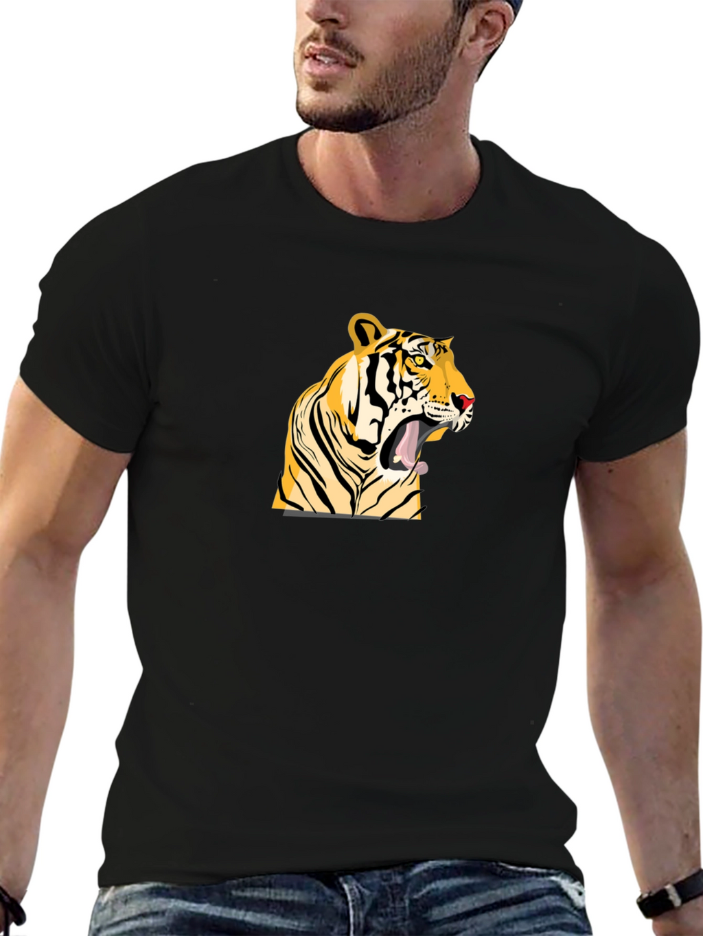 Black Tiger Graphic T-Shirt