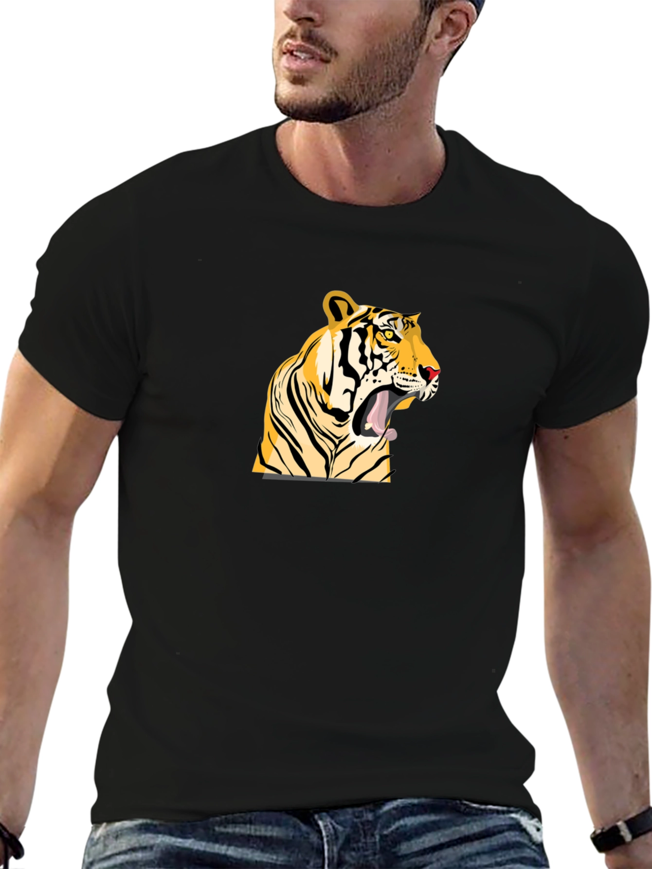 Black Tiger Graphic T-Shirt